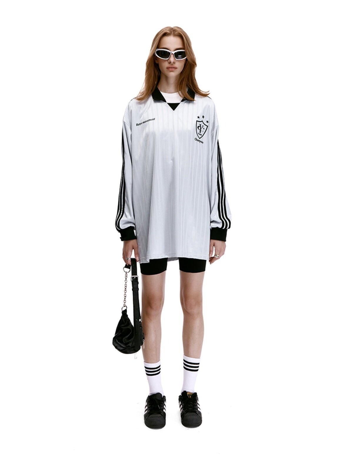 Retro Blockcore Striped Jersey Sweatshirt - COPPING THREADS - CHICISLAND