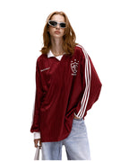 Retro Blockcore Striped Jersey Sweatshirt - COPPING THREADS - CHICISLAND