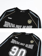 Retro Blokette Striped Long Sleeve Jersey Tee - COPPING THREADS - CHICISLAND