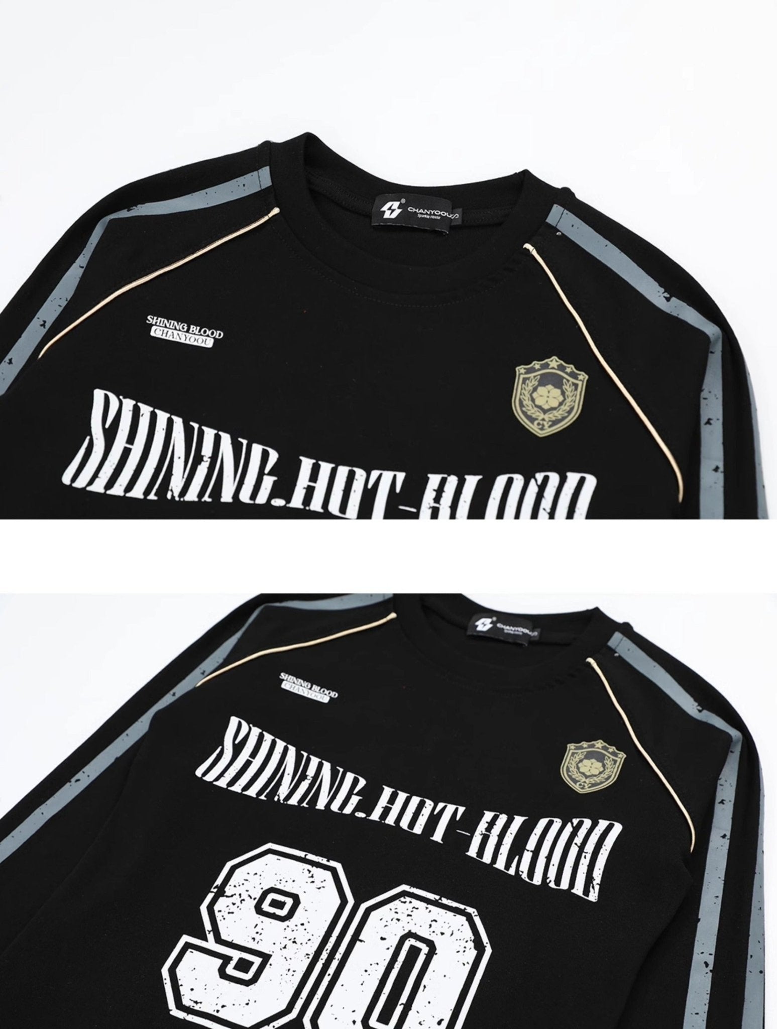 Retro Blokette Striped Long Sleeve Jersey Tee - COPPING THREADS - CHICISLAND