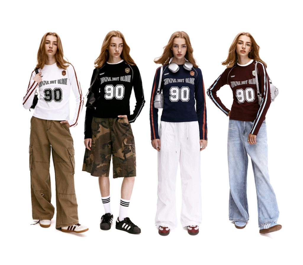 Retro Blokette Striped Long Sleeve Jersey Tee - COPPING THREADS - CHICISLAND