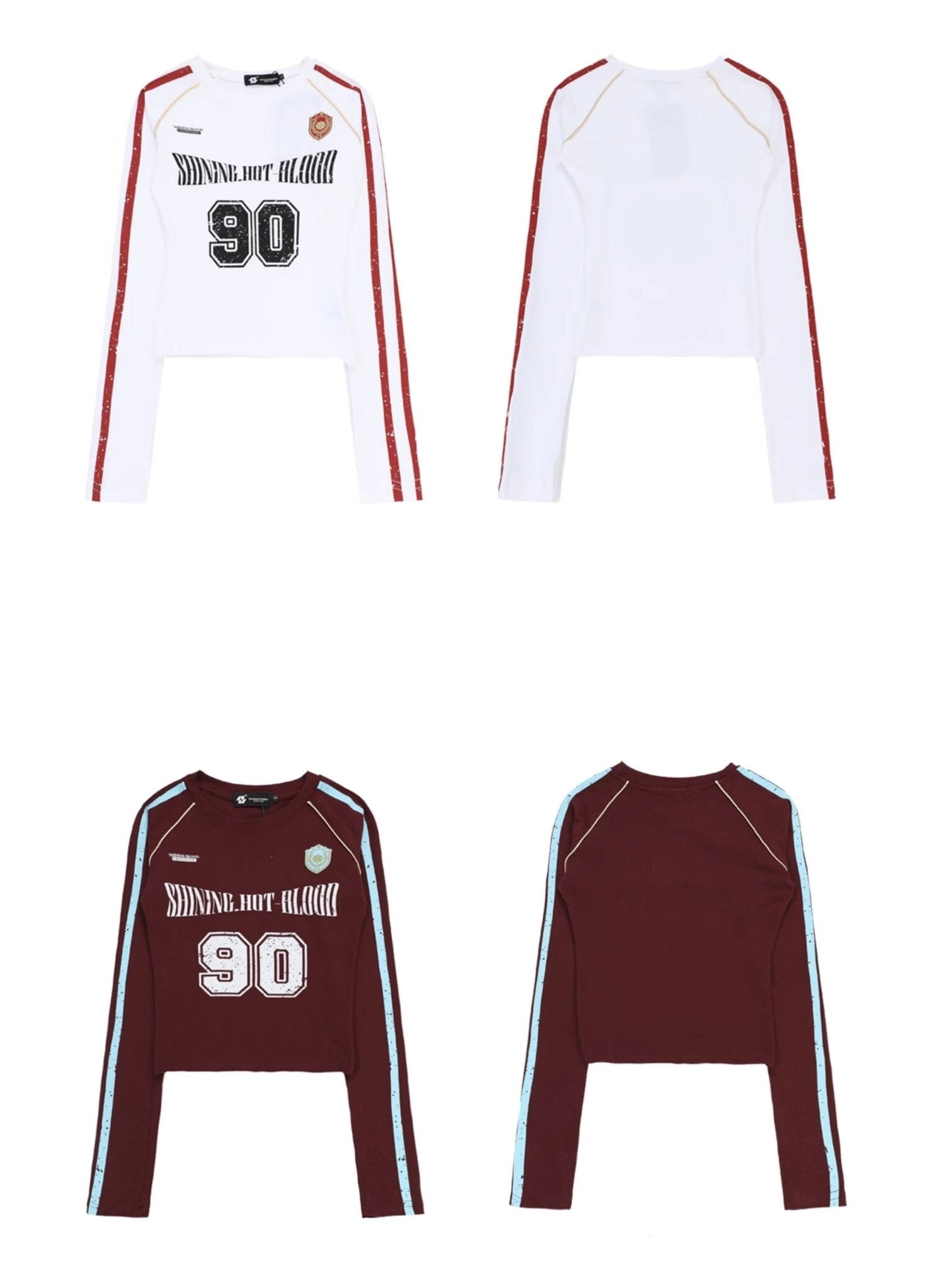 Retro Blokette Striped Long Sleeve Jersey Tee - COPPING THREADS - CHICISLAND