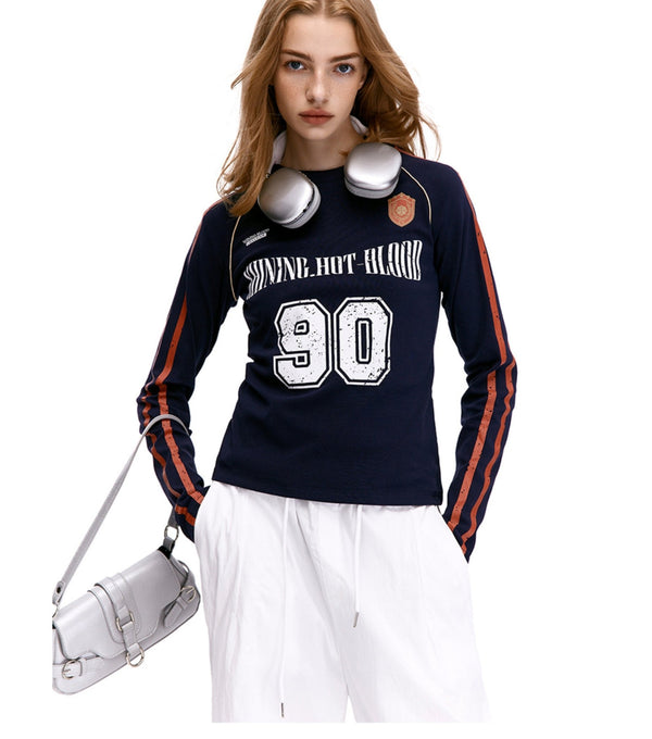Retro Blokette Striped Long Sleeve Jersey Tee - COPPING THREADS - CHICISLAND