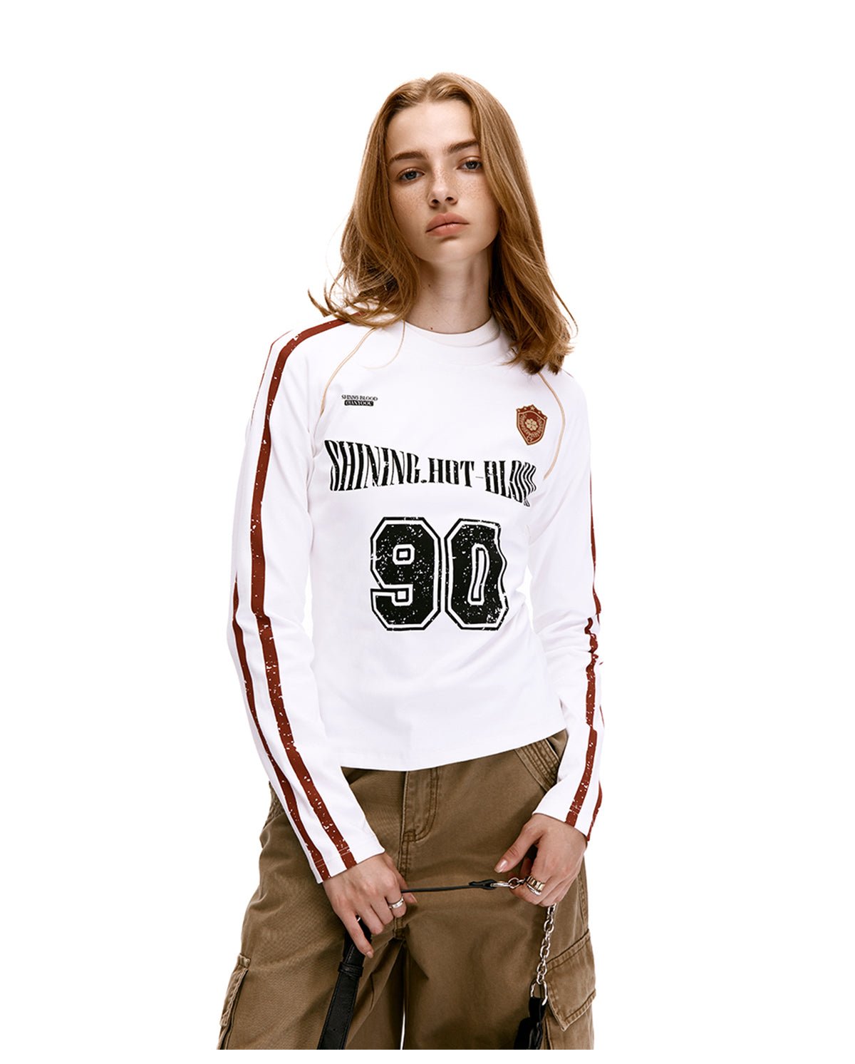 Retro Blokette Striped Long Sleeve Jersey Tee - COPPING THREADS - CHICISLAND