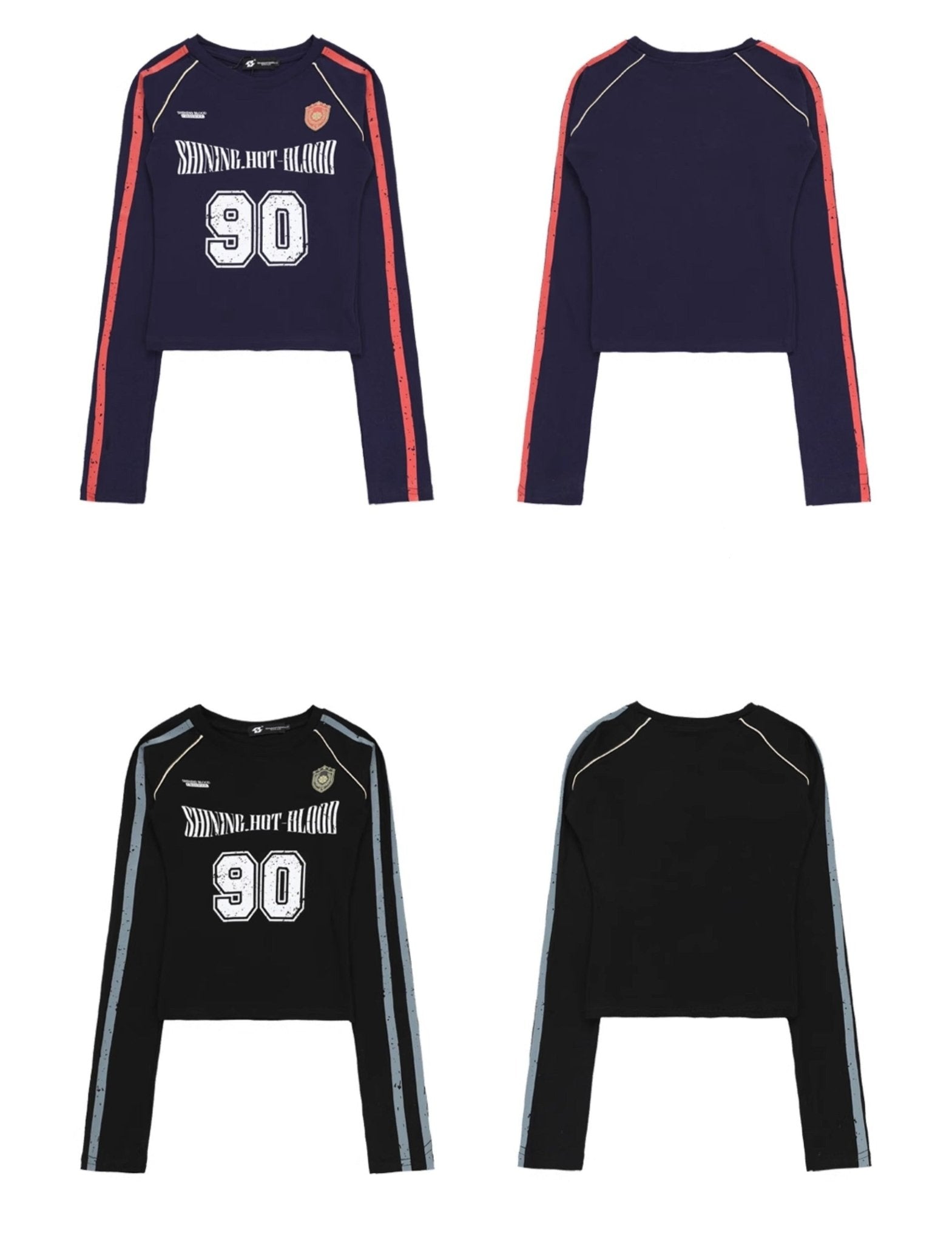 Retro Blokette Striped Long Sleeve Jersey Tee - COPPING THREADS - CHICISLAND