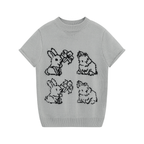 Retro Bunny Jacquard Knit Tee - COPPING THREADS - CHICISLAND