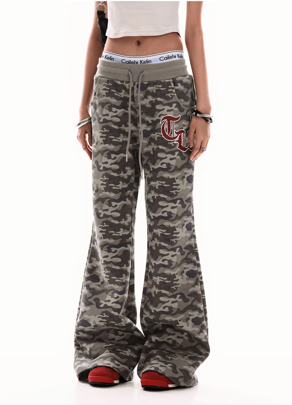 Retro Camo Flared Sweatpants - COPPING THREADS - CT Select