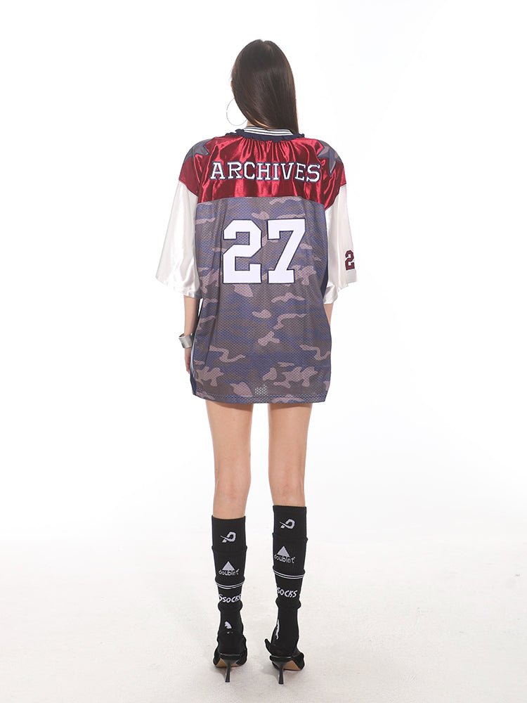 Retro Camouflage Mesh Panel Sports Jersey Tee - COPPING THREADS - CT Select