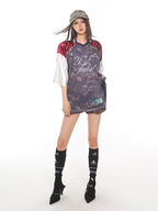 Retro Camouflage Mesh Panel Sports Jersey Tee - COPPING THREADS - CT Select