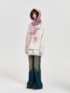 Retro Cartoon Heart Graffiti Crewneck Sweater - COPPING THREADS - CT Select