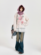 Retro Cartoon Heart Graffiti Crewneck Sweater - COPPING THREADS - CT Select