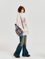 Retro Cartoon Heart Graffiti Crewneck Sweater - COPPING THREADS - CT Select