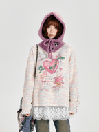 Retro Cartoon Heart Graffiti Crewneck Sweater - COPPING THREADS - CT Select