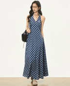 Retro Checkered Halter Neck Bodycon Dress - COPPING THREADS - WES1