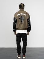 Retro Chenille Embroidered Varsity Jacket - COPPING THREADS - Harsh and Cruel