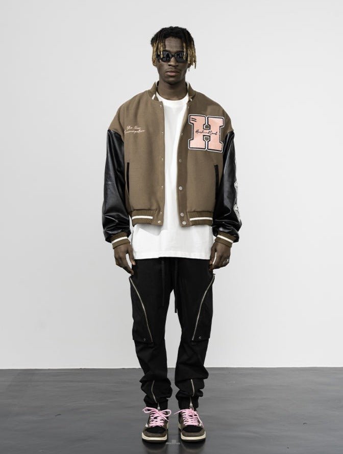 Retro Chenille Embroidered Varsity Jacket - COPPING THREADS - Harsh and Cruel