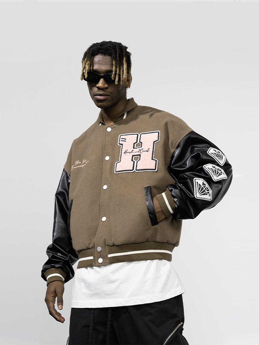 Retro Chenille Embroidered Varsity Jacket - COPPING THREADS - Harsh and Cruel