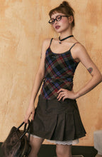 Retro Colorblock Plaid Cami Top - COPPING THREADS - CHICISLAND