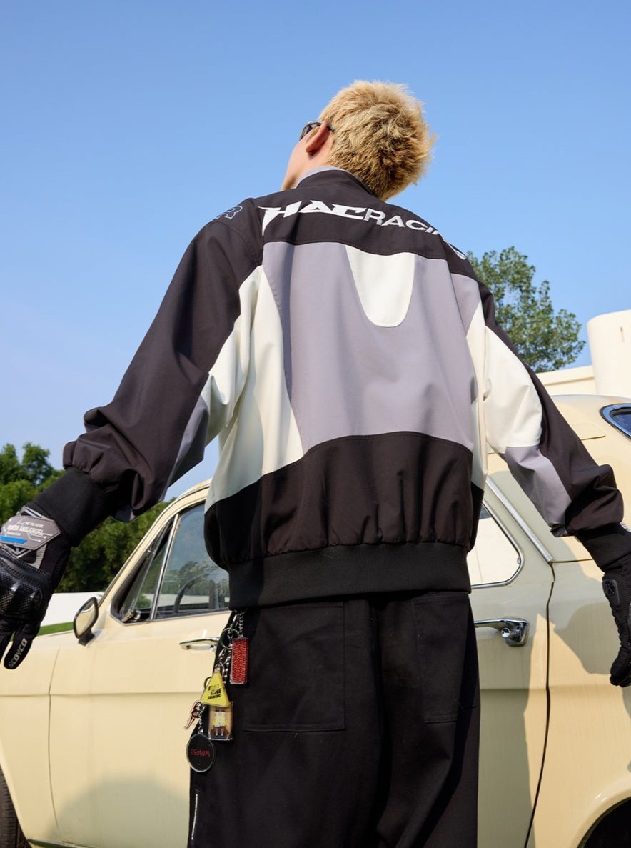 Retro Contrast Stitching Racing Jacket - COPPING THREADS - Harsh and Cruel