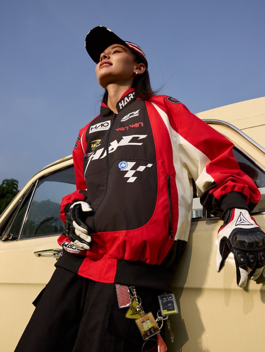 Retro Contrast Stitching Racing Jacket - COPPING THREADS - Harsh and Cruel