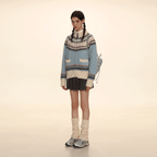 Retro Crew Neck Zip - Up Knit Cardigan Sweater - COPPING THREADS - MOROMORO