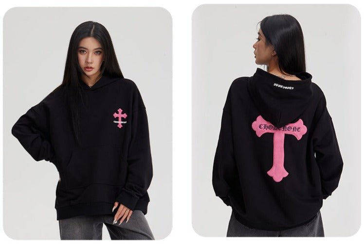 Retro Cross Puff Print Hoodie - COPPING THREADS - CT Select