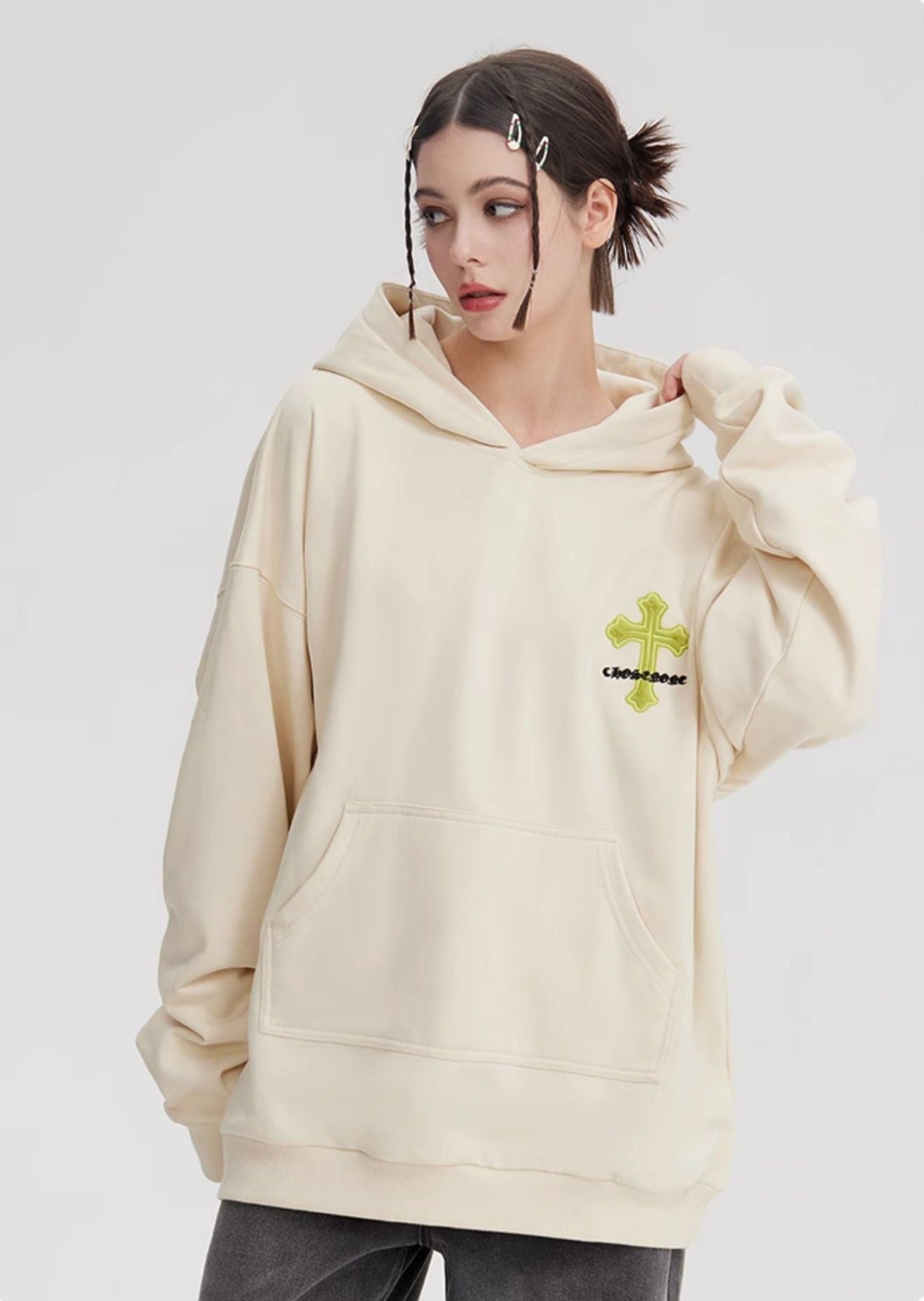 Retro Cross Puff Print Hoodie - COPPING THREADS - CT Select