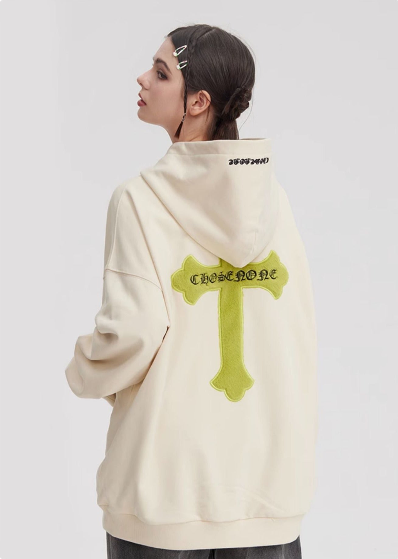 Retro Cross Puff Print Hoodie - COPPING THREADS - CT Select