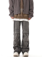 Retro Deconstructed Wrinkle Flared Denim - COPPING THREADS - CHICISLAND