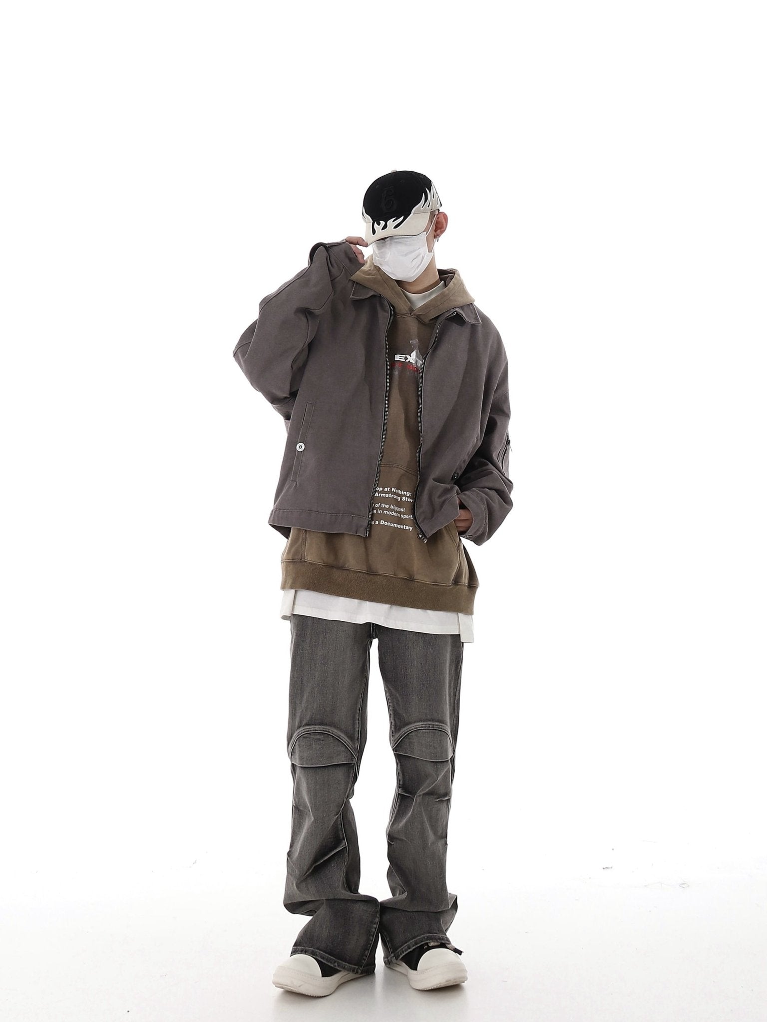 Retro Deconstructed Wrinkle Flared Denim - COPPING THREADS - CHICISLAND