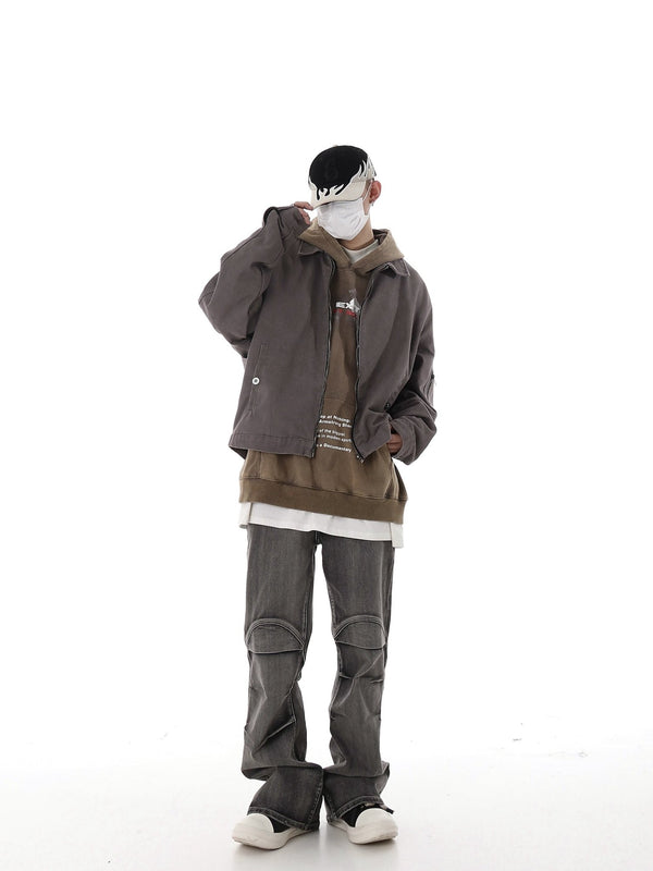 Retro Deconstructed Wrinkle Flared Denim - COPPING THREADS - CHICISLAND