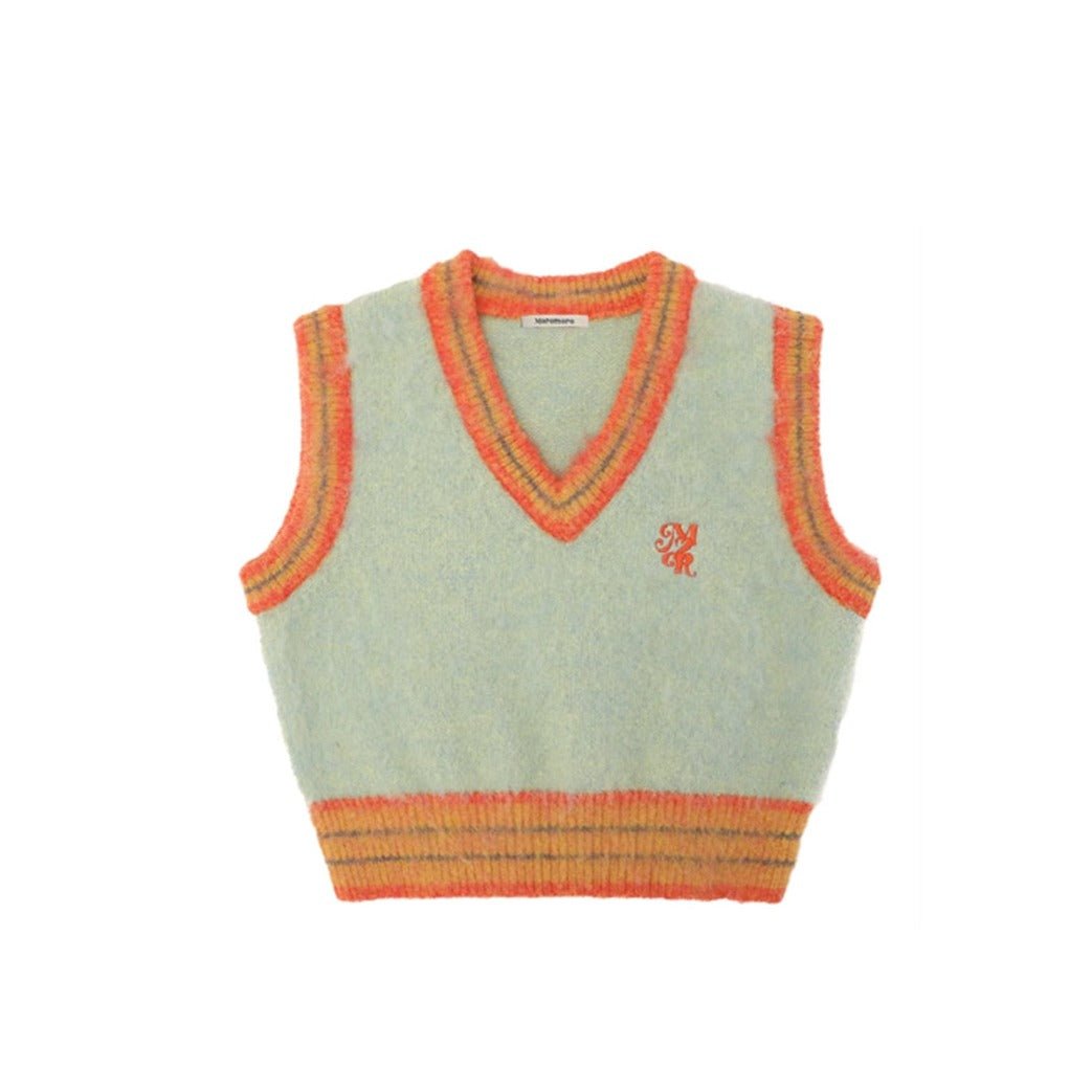 Retro Diamond V - Neck Knit Cardigan - COPPING THREADS - MOROMORO