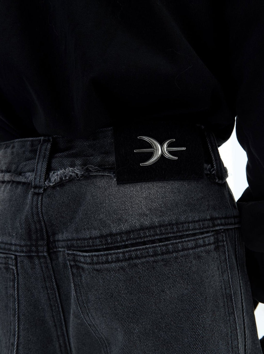 Retro Distressed Wave - Pattern Raw Hem Denim - COPPING THREADS - ArguE CulturE