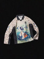 Retro Dog Print Sports Polo Shirt - COPPING THREADS - ARTMONSTER