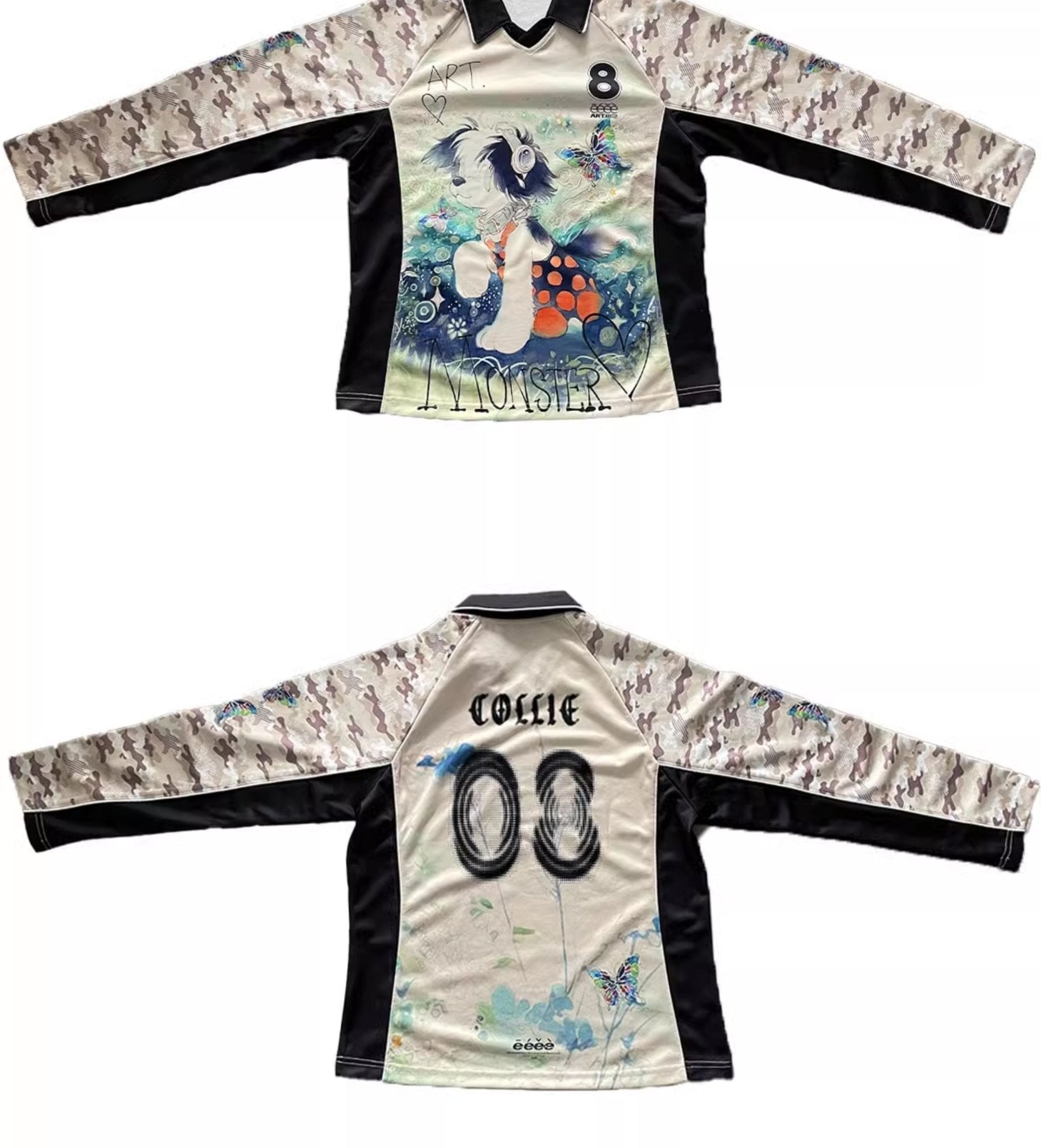 Retro Dog Print Sports Polo Shirt - COPPING THREADS - ARTMONSTER