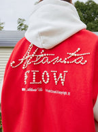 Retro Embroidered Pearl Text Baseball Jacket - COPPING THREADS - Harsh and Cruel