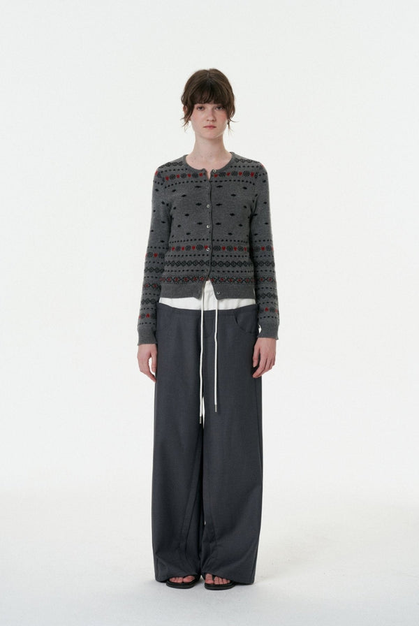 Retro Fair Isle Snowflake Knit Cardigan - COPPING THREADS - CHICISLAND
