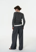 Retro Fair Isle Snowflake Knit Cardigan - COPPING THREADS - CHICISLAND