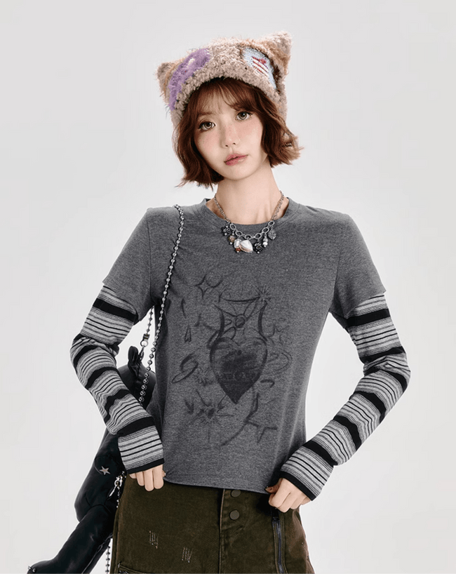 레트로 크루넥 지퍼업 니트 카디건 스웨터 Main Image