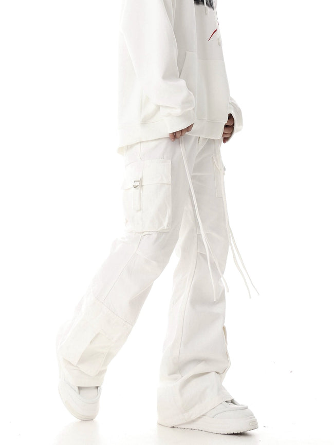 Retro Flared Cargo Pants - COPPING THREADS - CHICISLAND Hover Image