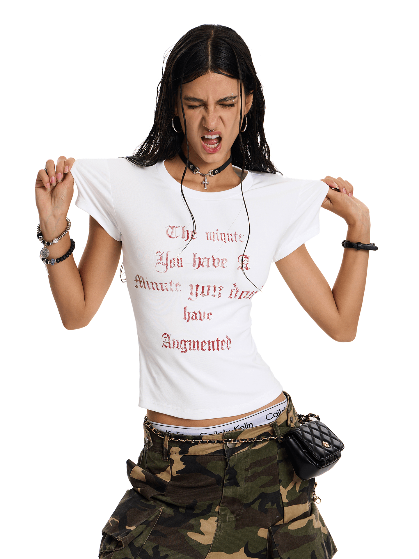 Retro Gothic Cross Fitted Tee - COPPING THREADS - 0123Start