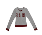 Retro Graphic Letter Print Long Sleeve Tee - COPPING THREADS - Yokuku