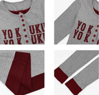 Retro Graphic Letter Print Long Sleeve Tee - COPPING THREADS - Yokuku