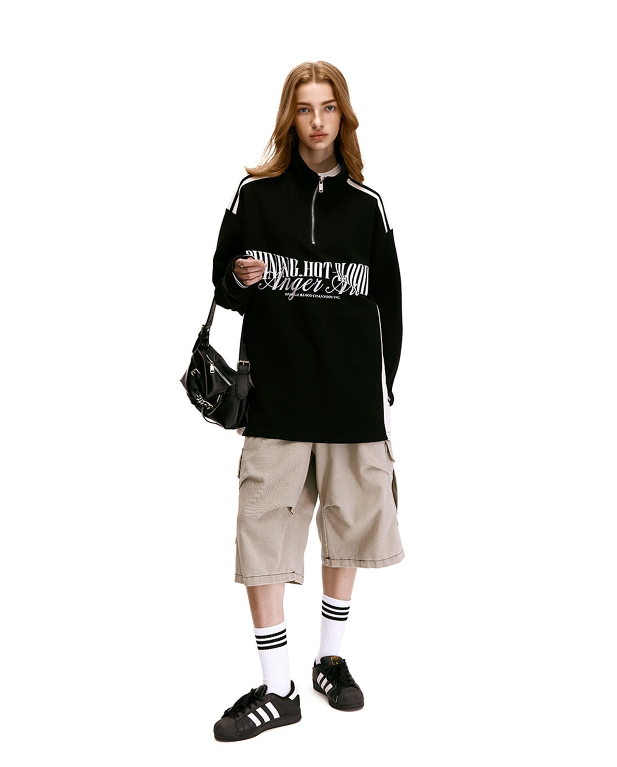 Retro Half - Zip High Neck Sweatshirt - COPPING THREADS - CHICISLAND