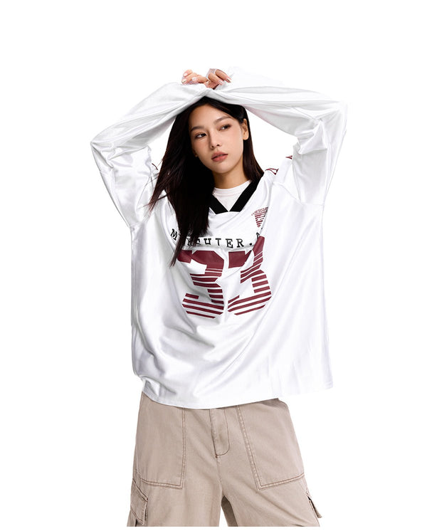 Retro Hockey Raglan Long Sleeve Jersey Tee - COPPING THREADS - CT Select