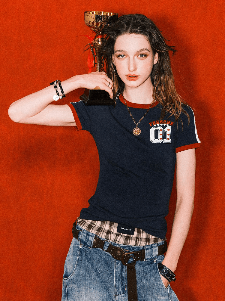 Retro Jersey Fit Varsity Stripe Tee - COPPING THREADS - CT Select