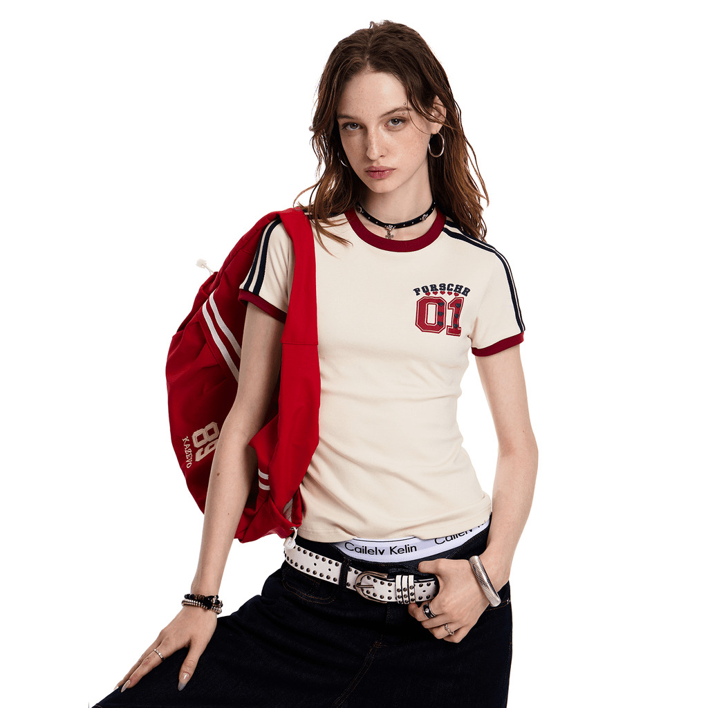 Retro Jersey Fit Varsity Stripe Tee - COPPING THREADS - CT Select