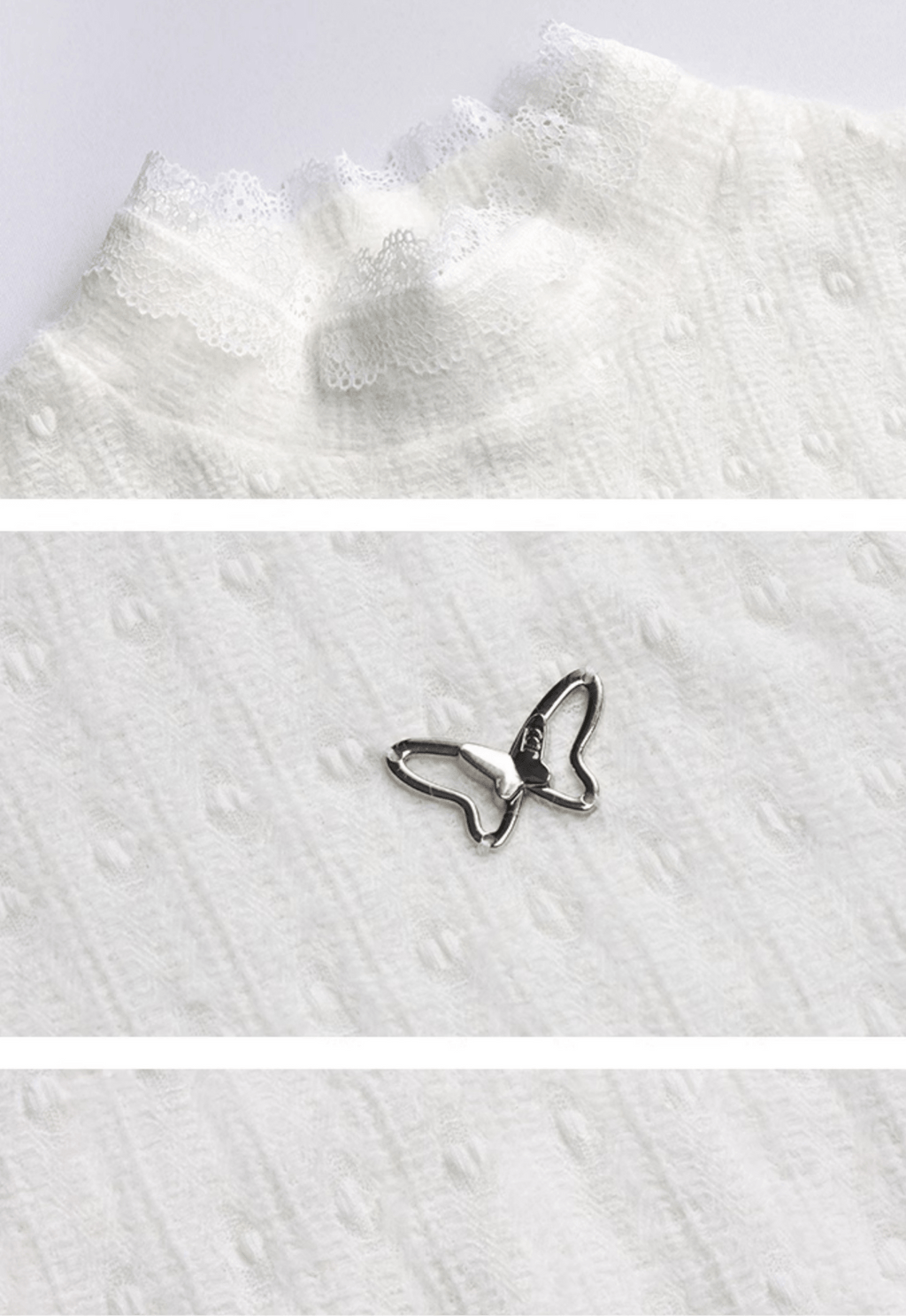 Retro Lace Panel Peplum Long Sleeve Blouse - COPPING THREADS - CT Select