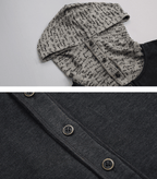 Retro Layered - Hem Hooded Long Sleeve Tee - COPPING THREADS - CHICISLAND