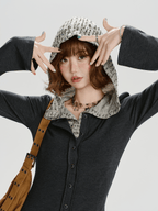 Retro Layered - Hem Hooded Long Sleeve Tee - COPPING THREADS - CHICISLAND